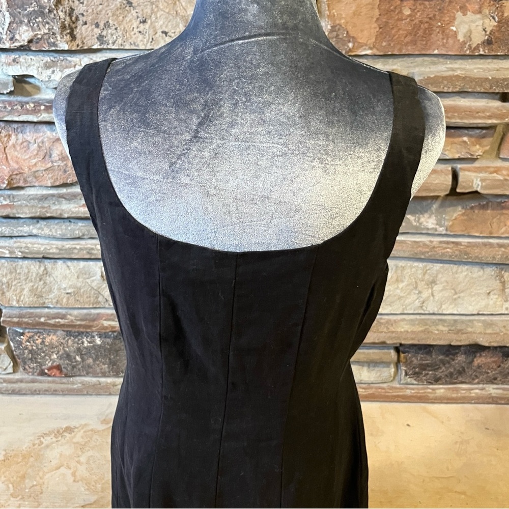 Jenni Kayne Kinney 100% Linen Black Midi Dress - Picture 6 of 10